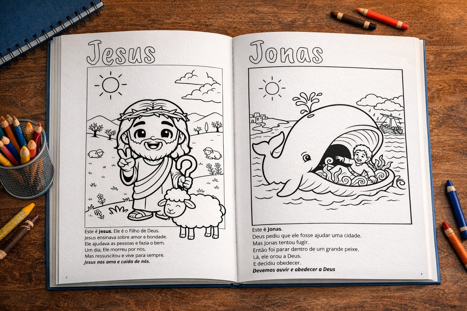 Livro aberto sobre a mesa